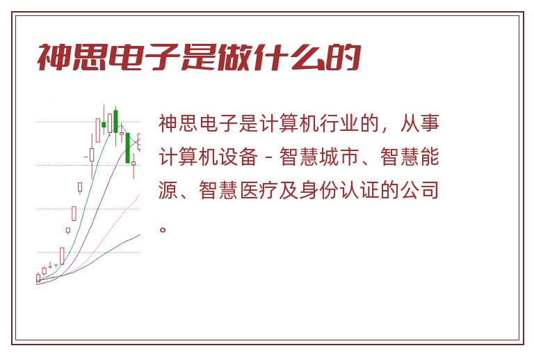 神思电子是做什么的