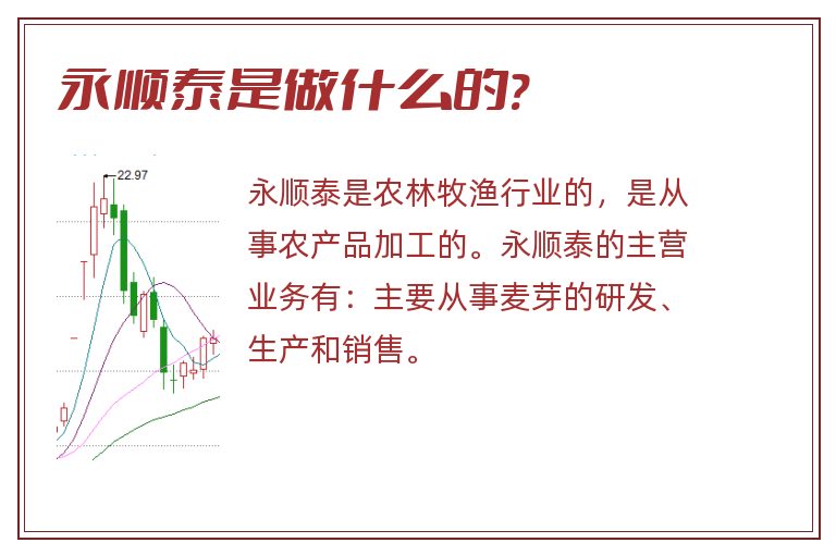 永顺泰是做什么的?