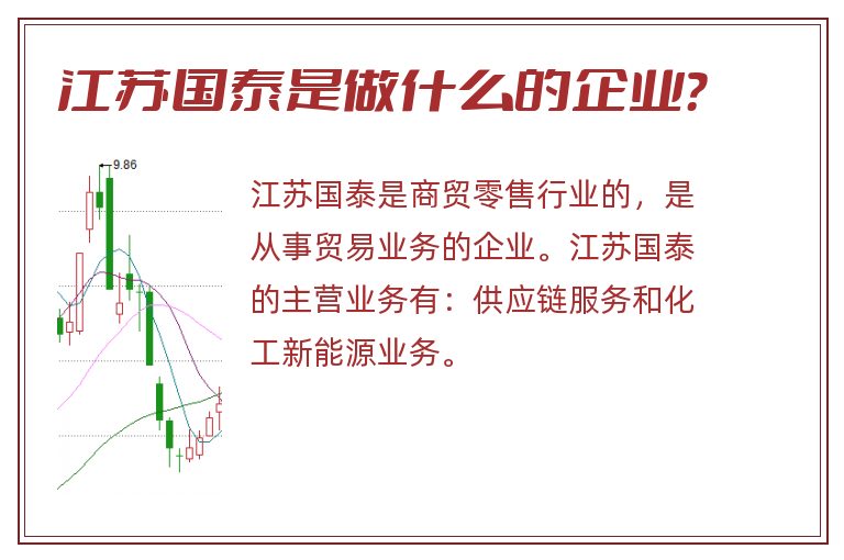 江苏国泰是做什么的企业？