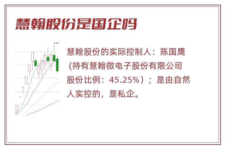 慧翰股份是国企吗