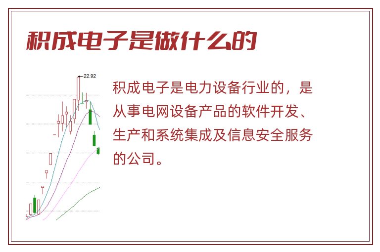 积成电子是做什么的