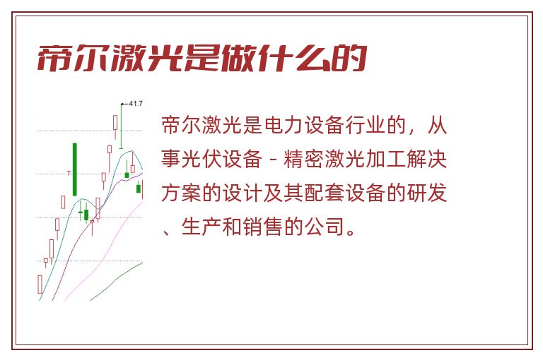 帝尔激光是做什么的