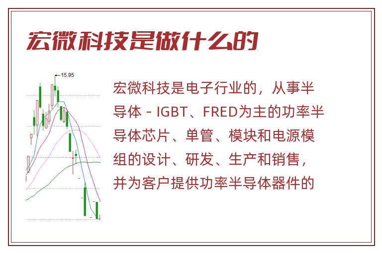 宏微科技是做什么的