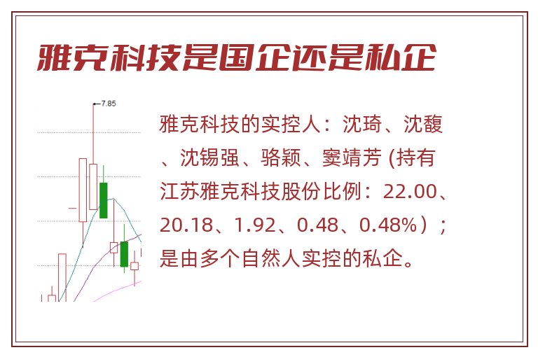 雅克科技是国企还是私企