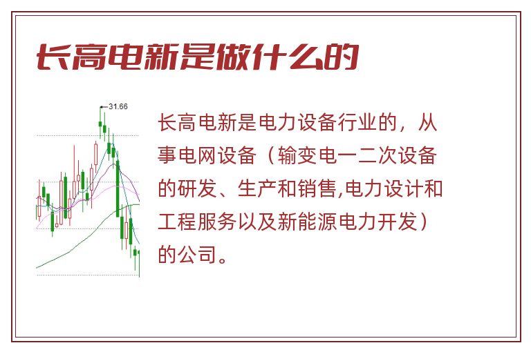 长高电新是做什么的