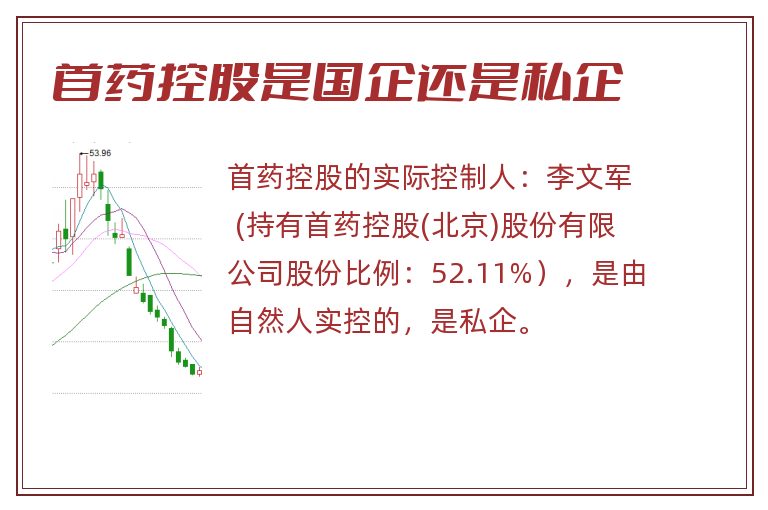 首药控股是国企还是私企