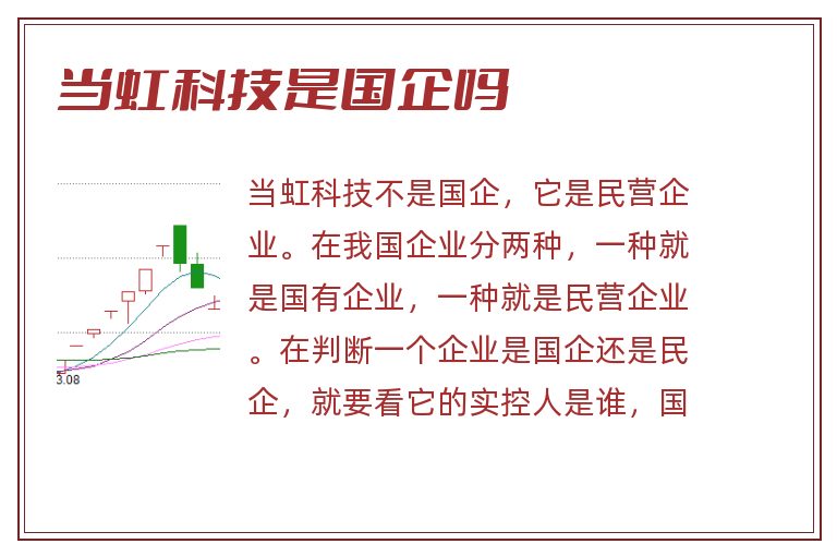 当虹科技是国企吗？