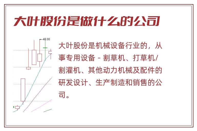 大叶股份是做什么的公司