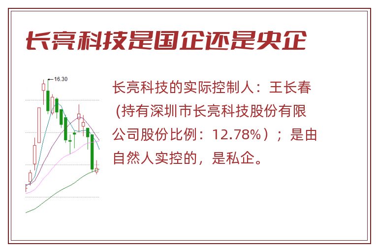 长亮科技是国企还是央企