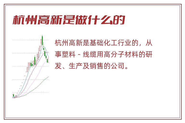 杭州高新是做什么的