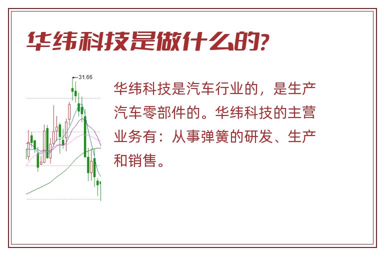 华纬科技是做什么的?