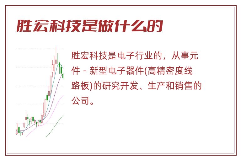 胜宏科技是做什么的