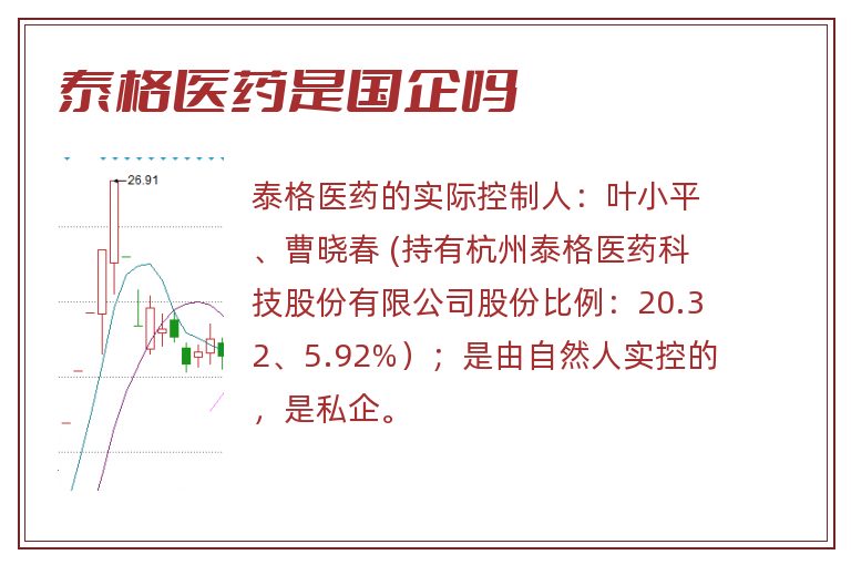 泰格医药是国企吗