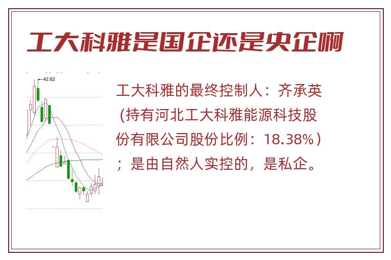 工大科雅是国企还是央企啊