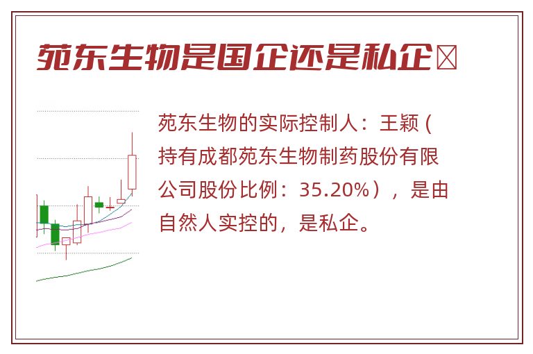 苑东生物是国企还是私企	