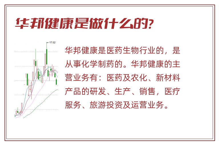 华邦健康是做什么的?