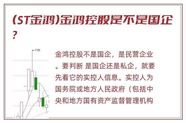 （ST金鸿）金鸿控股是不是国企?