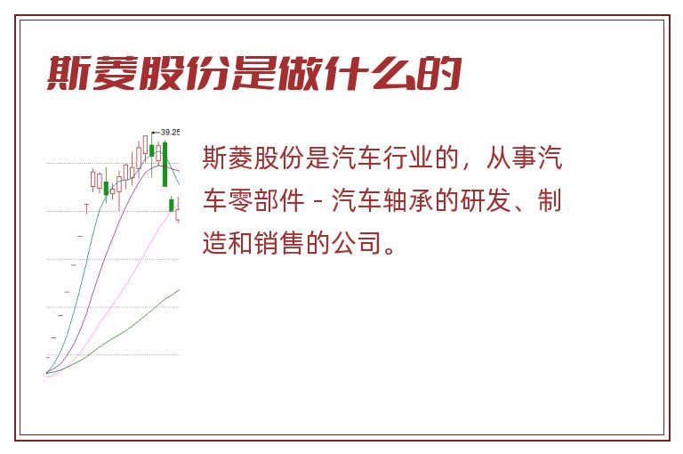 斯菱股份是做什么的