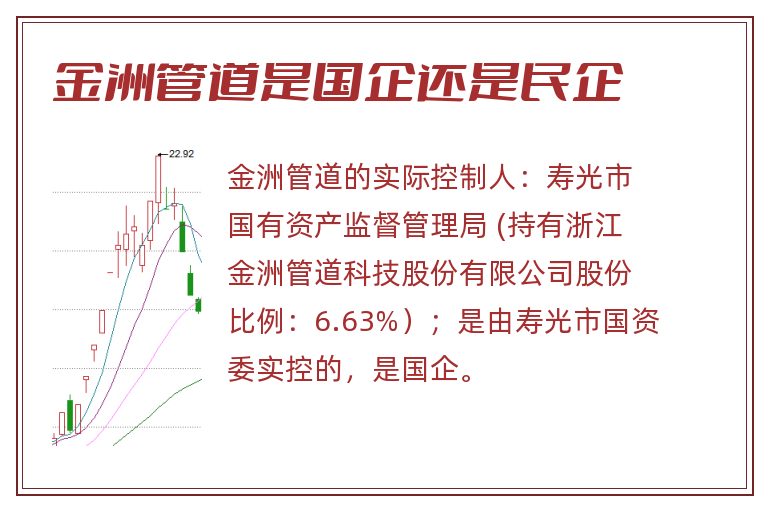 金洲管道是国企还是民企