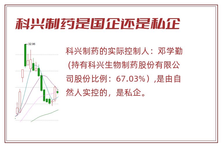 科兴制药是国企还是私企