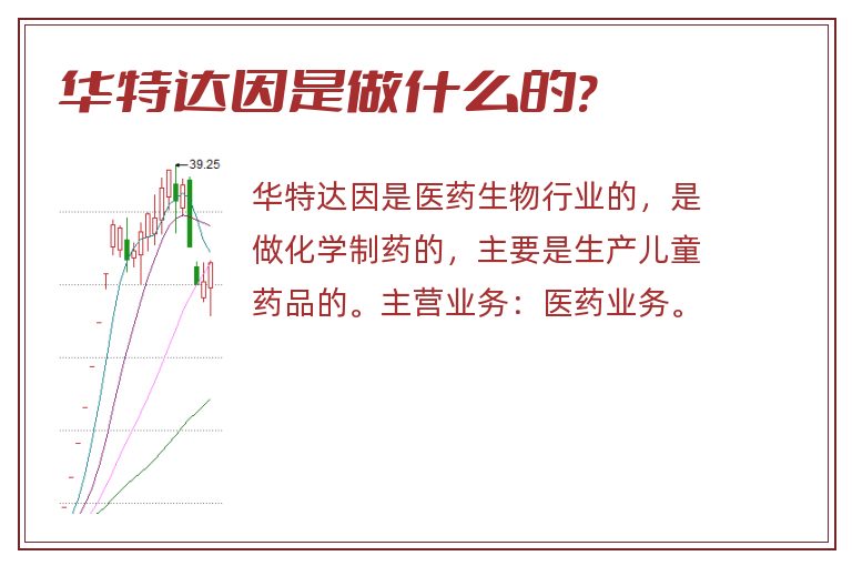 华特达因是做什么的?