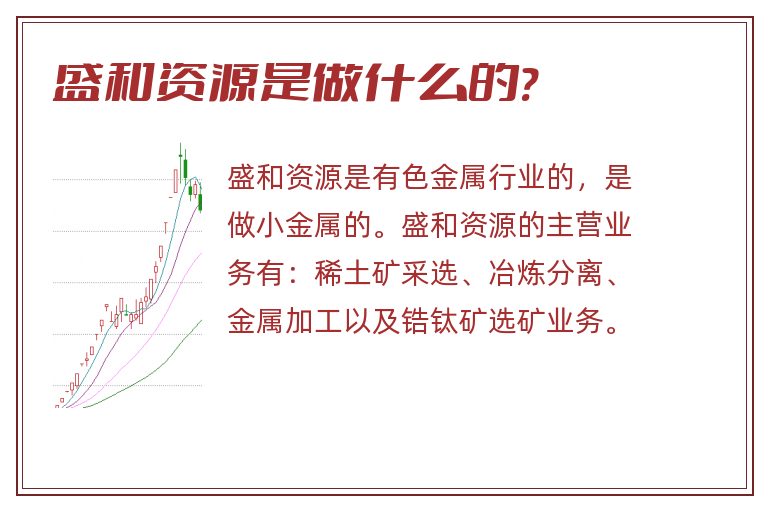 盛和资源是做什么的?