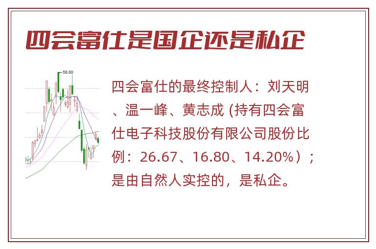 四会富仕是国企还是私企