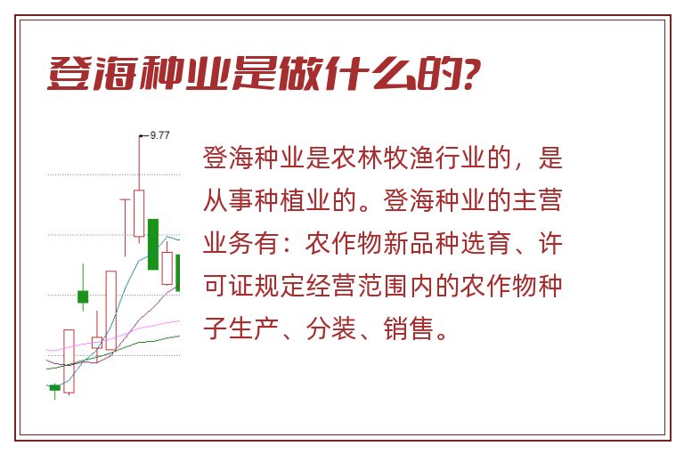 登海种业是做什么的？