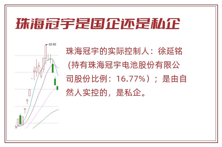 珠海冠宇是国企还是私企