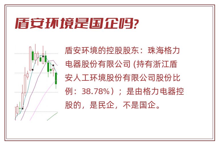 盾安环境是国企吗?