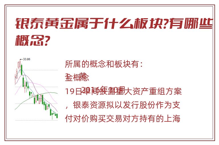 银泰黄金属于什么板块？有哪些概念？