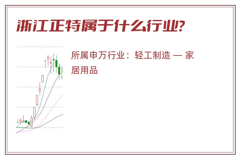 浙江正特属于什么行业？