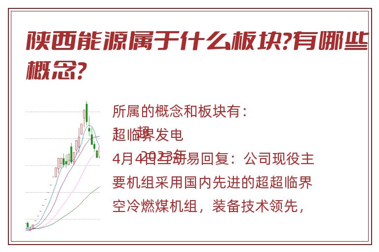 陕西能源属于什么板块？有哪些概念？