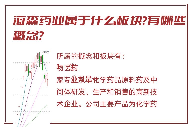 海森药业属于什么板块？有哪些概念？