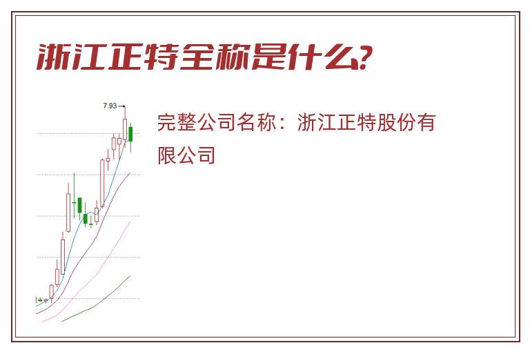 浙江正特全称是什么？