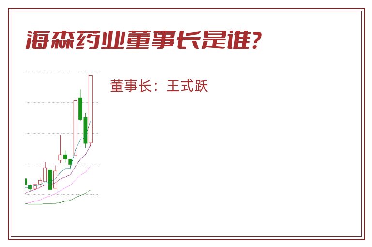 海森药业董事长是谁？