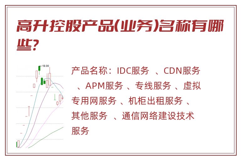 高升控股产品（业务）名称有哪些？