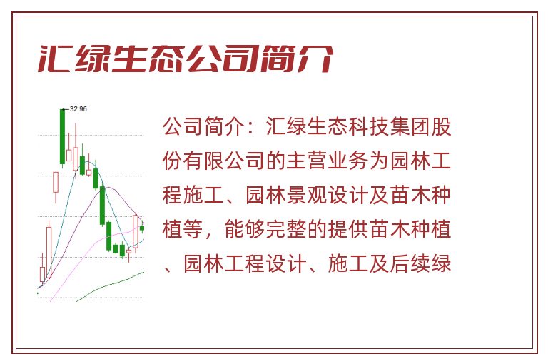 汇绿生态公司简介