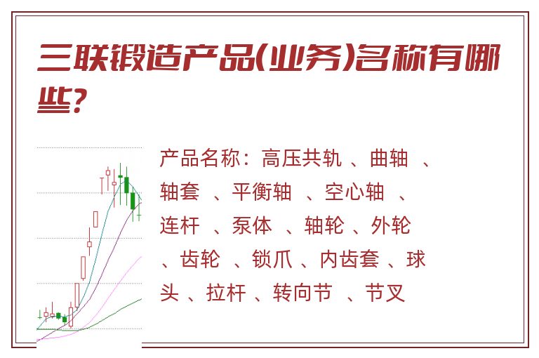 三联锻造产品（业务）名称有哪些？