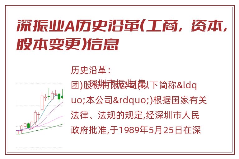 深振业A历史沿革（工商，资本，股本变更）信息