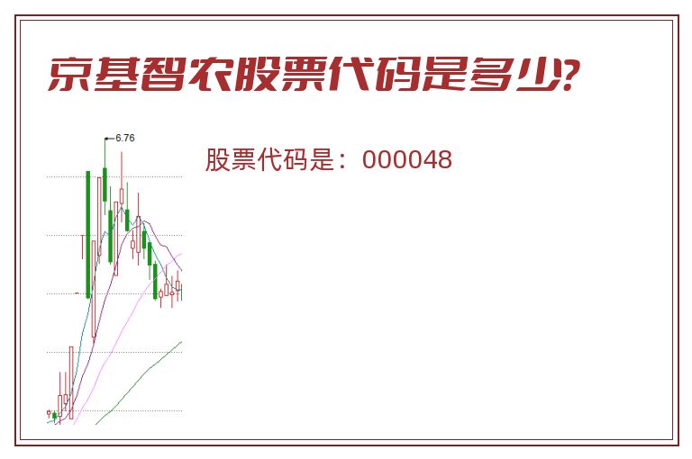 京基智农股票代码是多少？