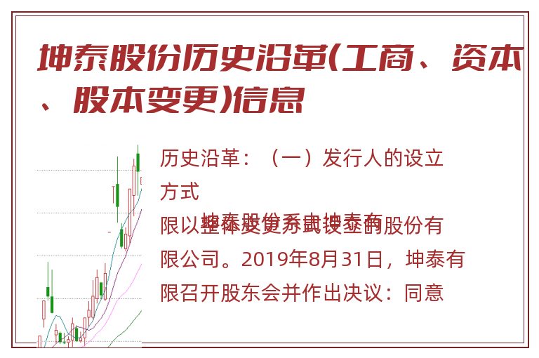 坤泰股份历史沿革（工商、资本、股本变更）信息