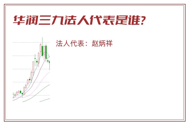 华润三九法人代表是谁？