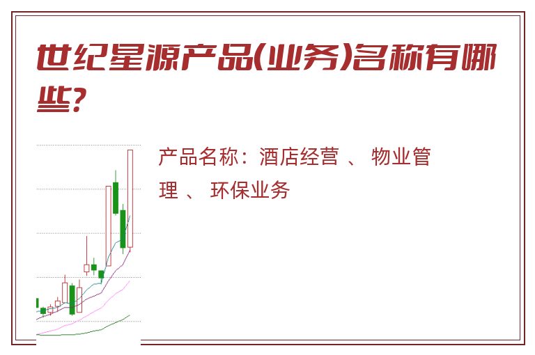 世纪星源产品（业务）名称有哪些？