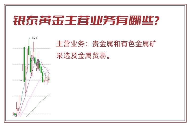 银泰黄金主营业务有哪些？