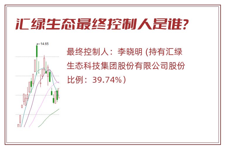 汇绿生态最终控制人是谁？