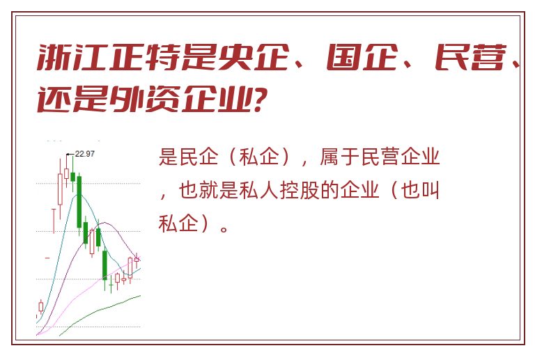 浙江正特是央企、国企、民营、还是外资企业？