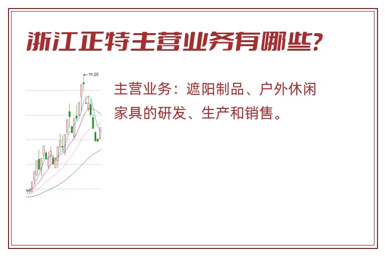 浙江正特主营业务有哪些？