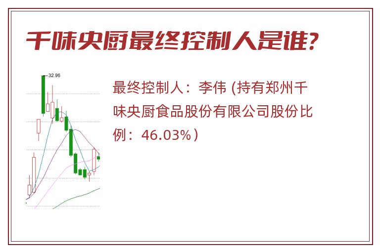 千味央厨最终控制人是谁？