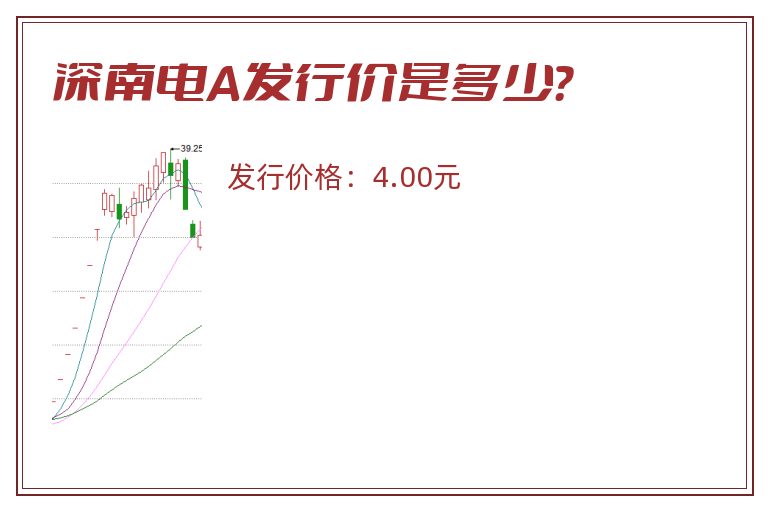 深南电A发行价是多少？